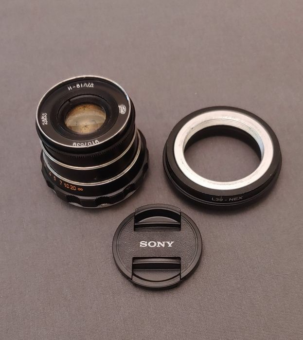 объектив Индустар-61  ЛД 53 mm f/2.8 +sony e-M39 адаптер