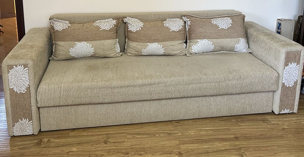 Set Canapea extensibilă cu spațiu de depozitare + 2 fotolii