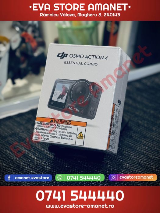 Camera video sport DJI Osmo Action 4 Essential Combo 4K120