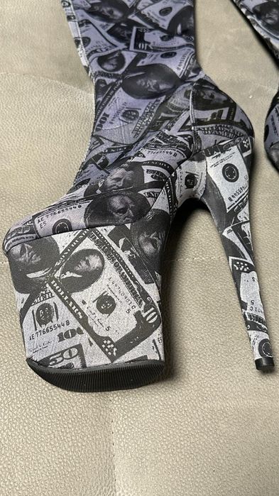 Ботфорты-стрипы Pleaser Flamingo тканевые