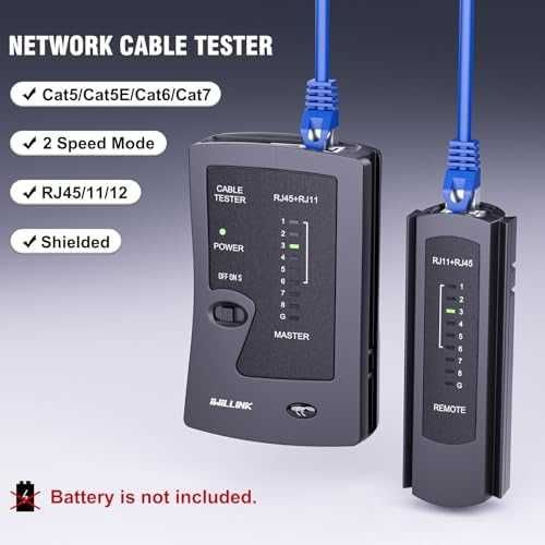 Нов Комплект RJ45 кримпер с тестер, Cat6/Cat6a конектори и куплери