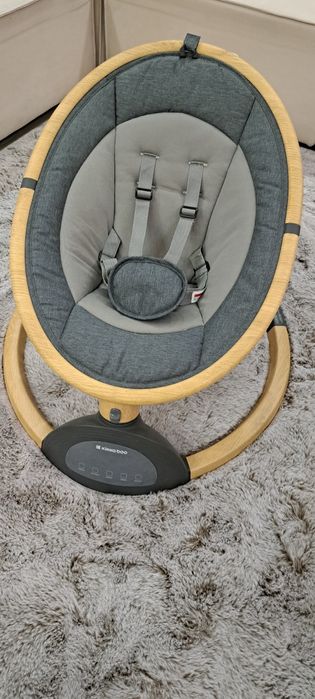 KIKKA BOO Електрическа бебешка люлка-шезлонг ASHLEE LIGHT GREY