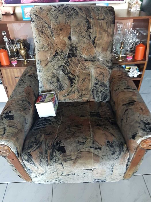 Фотьойл 2 бр., тъмнозелен, шарен