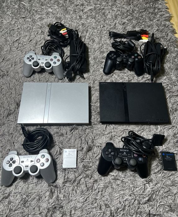 Colectie PlayStation 2 silver + 28 jocuri