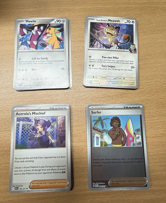 Lot de 162 cărți (fără dubluri) Pokémon TCG din setul Ascended Heroes (ENG),+ 18 cărți Energy, toate în stare foarte bună (Near Mint).