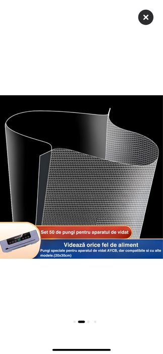 Pungi vidat gofrate AYCB, pentru aparat de vidat alimente, 50 bucati