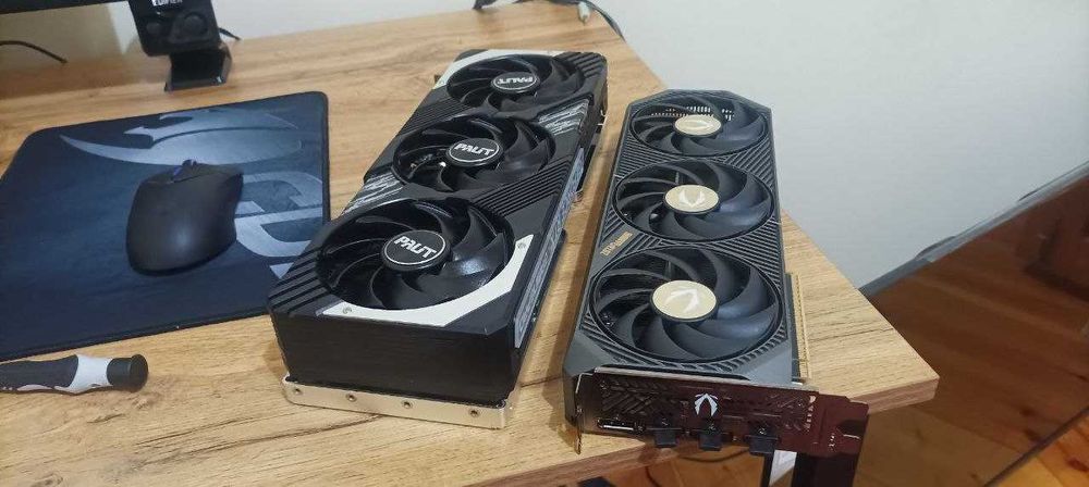 Видеокарты: ZOTAC GAMING RTX 5070 SOLID, Palit RTX4070 Ti GamingPro OC
