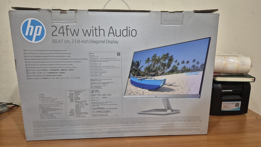 HP 24FW monitor FHD 75Hz audio