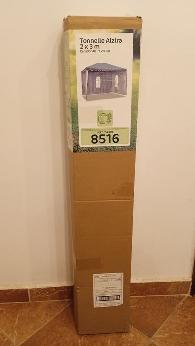 Pavilion, terasa/foisor 2x3 m, verde, cu ferestre