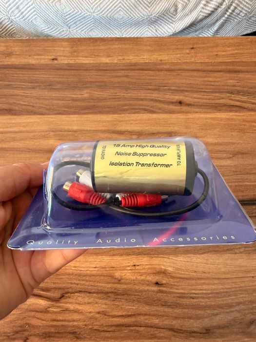 RCA аудио филтър, 2xRCA мъжки, 2xRCA женски, шумоизолация