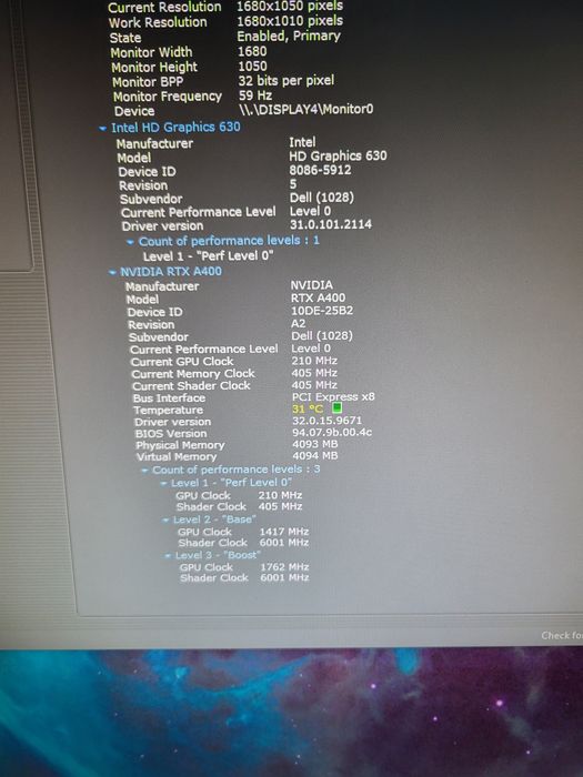 Placă video low profile  RTX A400 , 4 GB , GDDR6