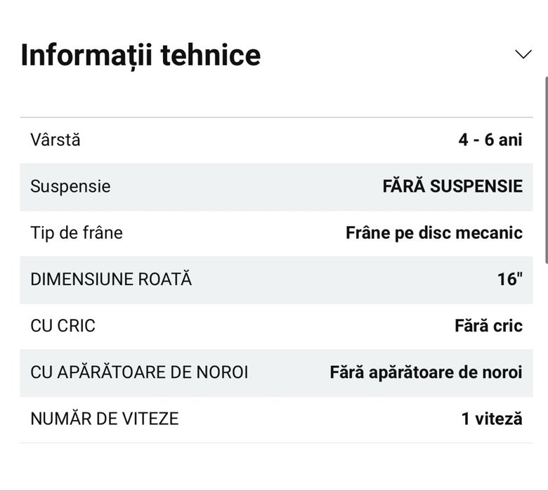 Bicicleta copii G1601C Galaxy 16" rosu/alb