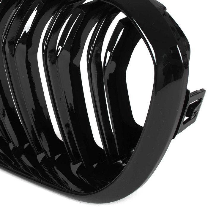 Grile Duble Centrale BMW Seria 1 F20 F21 LCI (2015-2018) Negru Lucios