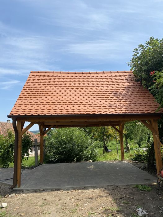 Foișor din lemn rasinos in doua ape  (4x5 m )