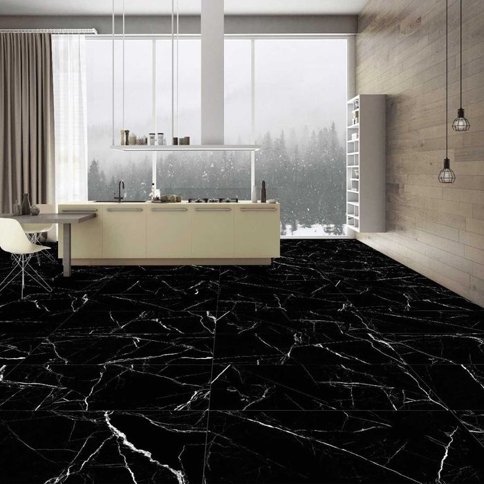 Gresie portelanata Nero Marquina Tech 60x120 Mat Negru