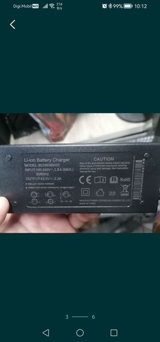 Încărcător 42V 2A trotinete și biciclete electrice