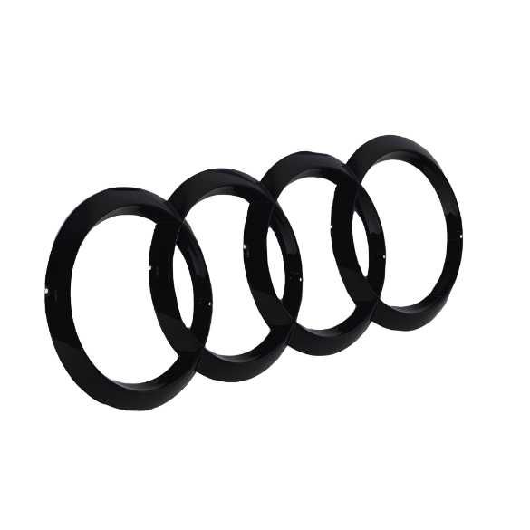 AUDI - Set embleme - negru - fata/spate
