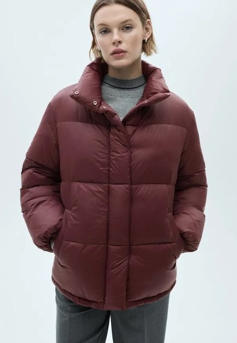 Бордовая куртка Mango