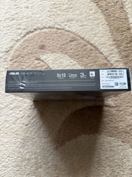 Adaptor Wireless ASUS USB-AC58, AC1300, Dual-band, USB 3.0