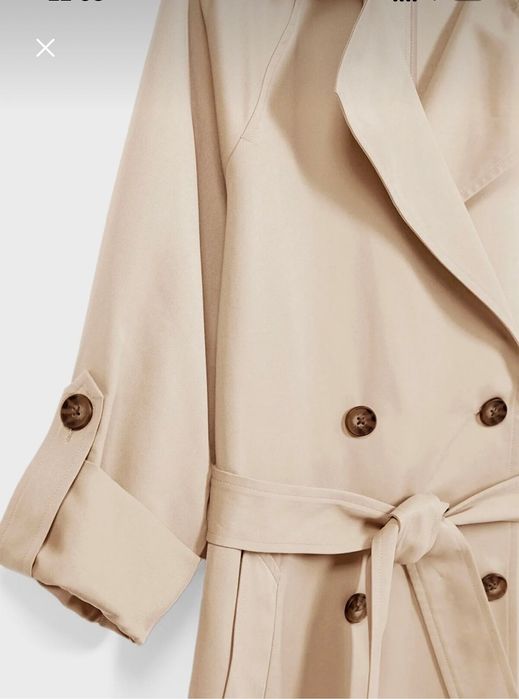 Длинный тренчкот свободного кроя от stradivarius