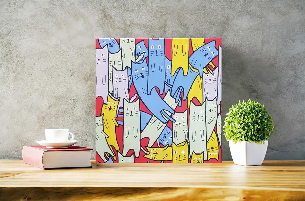 Картина. Коты. Кот.