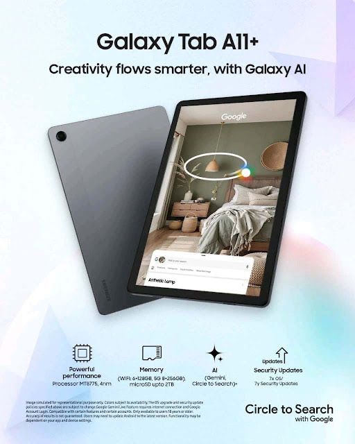 Samsung galaxy tabA11+ (2026) 128 GB/6GB ram silver noua sigilata