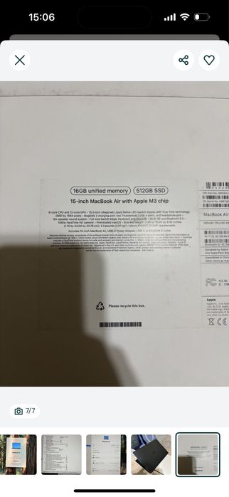 Macbook Air M3 512Gb