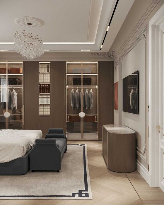 Спальня и гардероб на заказ • неоклассика • премиум