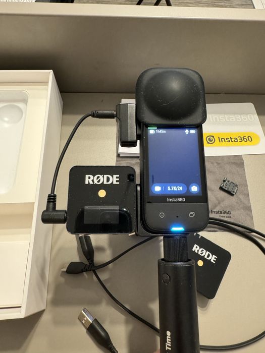 Adaptor Insta360 X3 lavaliera cu cablu Rode Wireless GO Ulanzi PT-20