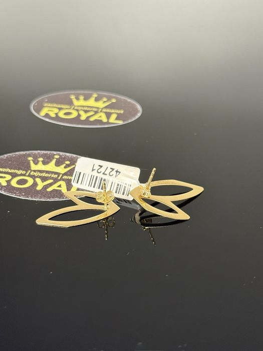 Bijuteria ROYAL : Cercei AUR 14K NOU / 1.69 GR