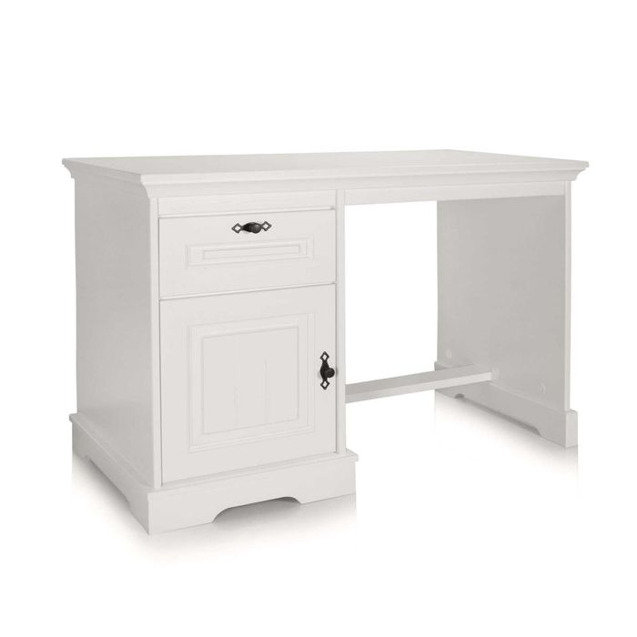 Birou din lemn masiv Cleopatra, alb