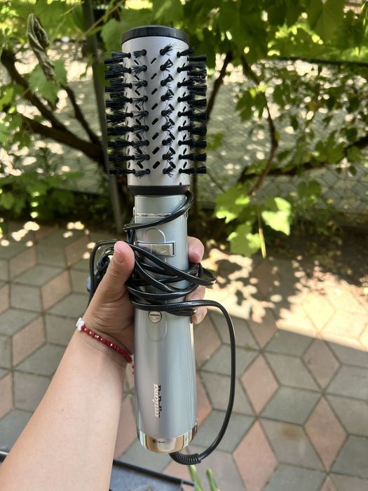 Perie rotativa BaByliss Hydro Fusion Big Hair AS773E, 700W, Tehnologie Ionica cu Plasma, 2 viteze, 2 trepte de temparatura, Bleu