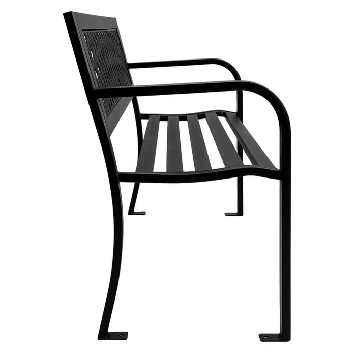 Bancă grădină LYRA oțel antracit - 119x50x75 cm