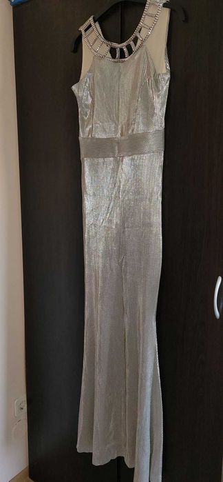 Rochie argintie lunga
