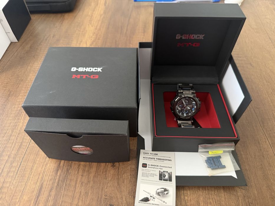 Casio G-SHOCK MT-G MTG-B1000B-1A – Tough Solar, Bluetooth, Sapphire, Full Set
