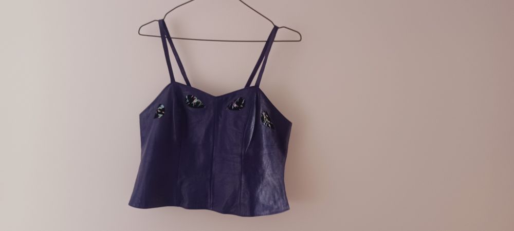 Top din piele naturala