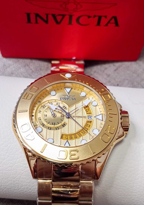 Ceas Invicta Grand Diver GMT Automatic Gold Dial -Barbati