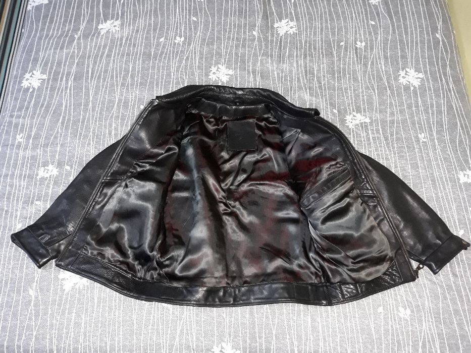 Geaca (moto) piele naturala, foarte groasa, ca noua, unisex
