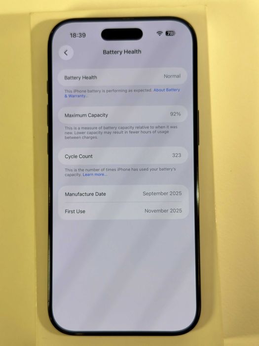 iPhone Air | Перфектно състояние | Space Black | 256GB | 93%