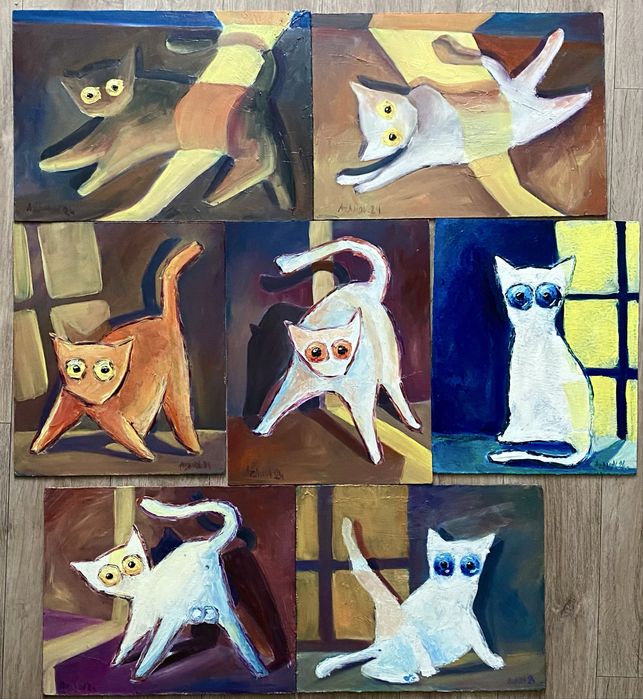 Картины маслом коты