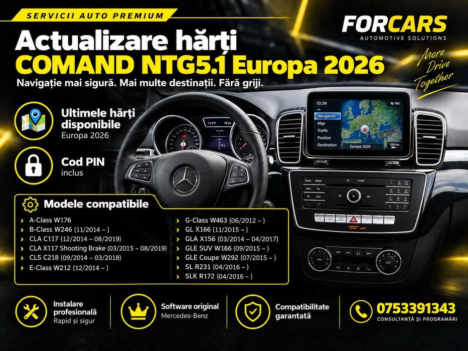USB hărți navigație Mercedes-Benz Comand NTG5*1 A B CLA E GLA GLE