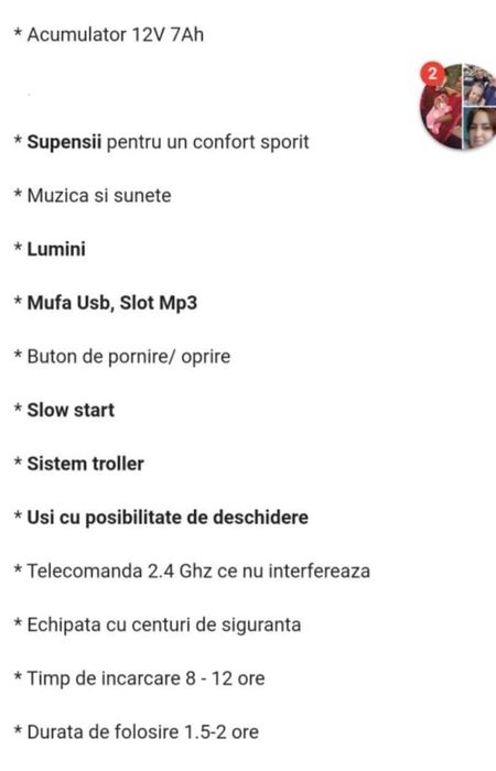 Masinute copii electri cu telecomanda