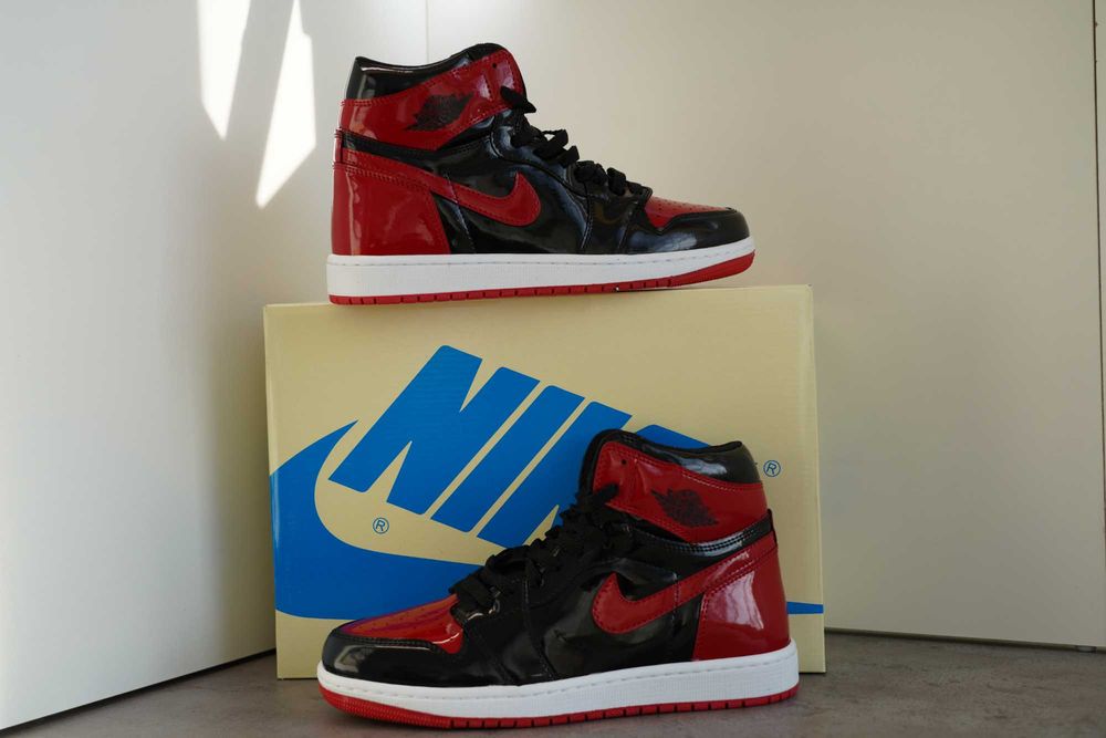 Adidasi JORDAN 1 Patent - Bred, Produs Nou - Full Box, Premium Unisex