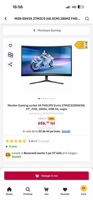 Monitoare Philips 280 hz