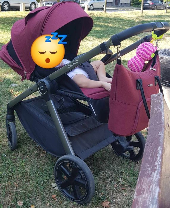 Бебешка количка 2в1 Espiro Only, цвят бордо