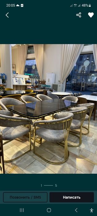 стол стул из нержавейки современный дизайн на заказ Самарканд