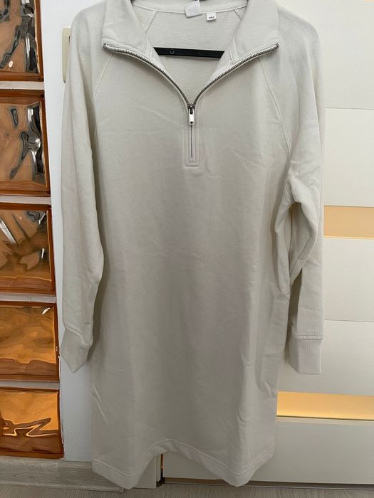Rochie pulover oversize GAP noua alb murdar crem