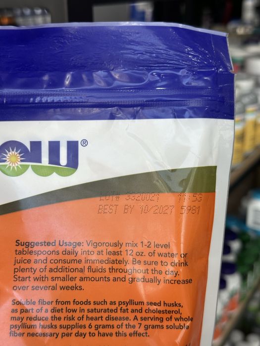 Now Whole Psyllium Husks 454 g