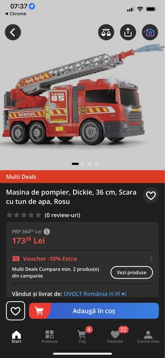 Camion pompieri cu furtun functional