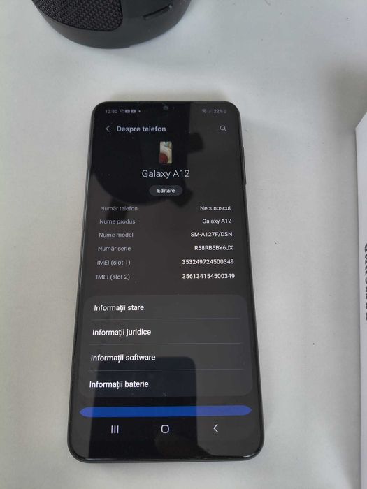 Samsung A12 ,varianta cu 128G aproape nou,ocazional folosit